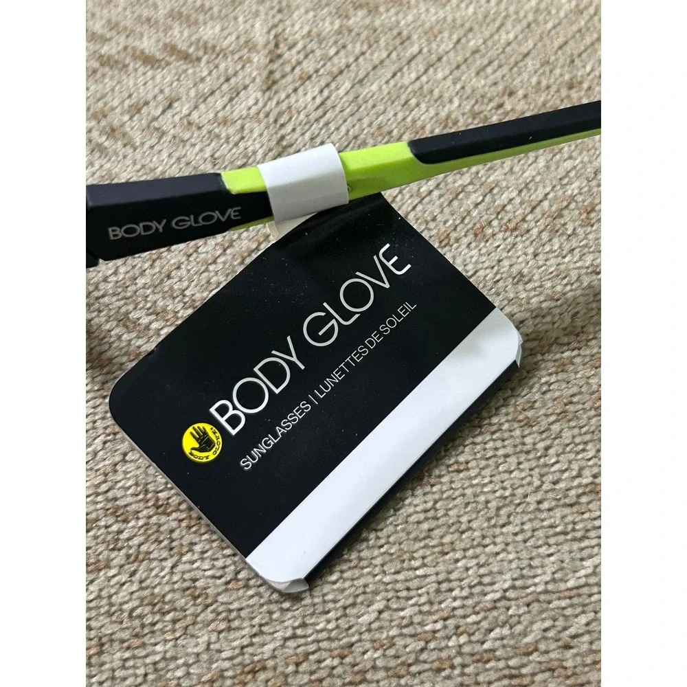 Body Glove Neon Blue Mirror Sport Sunglasses Matte Black Frame BGPC 24 423 NEW